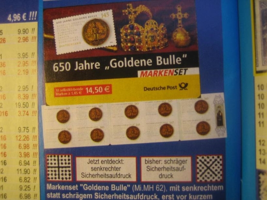 Neue SAD's - unterschiedliche Weissdrucke bei dieselbe Briefmarken! De_2006_goldene_bulle_broschurex00